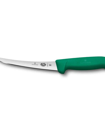 Dao Rọc Xương Cong Nửa Cứng Victorinox 5.6604.15 15 cm Cán Fibrox® Pro Xanh Lá, Thép Không Gỉ