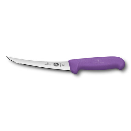 Dao Rọc Thịt Cong Bán Cứng Victorinox 5.6605.15 15.2 cm Cán Fibrox® Pro Màu Tím, Thép Không Gỉ