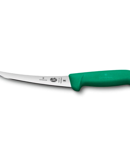 Dao Rọc Xương Cong Dẻo Victorinox 5.6614.15 Lưỡi 15.2 cm, Cán Fibrox® Pro Xanh Lá