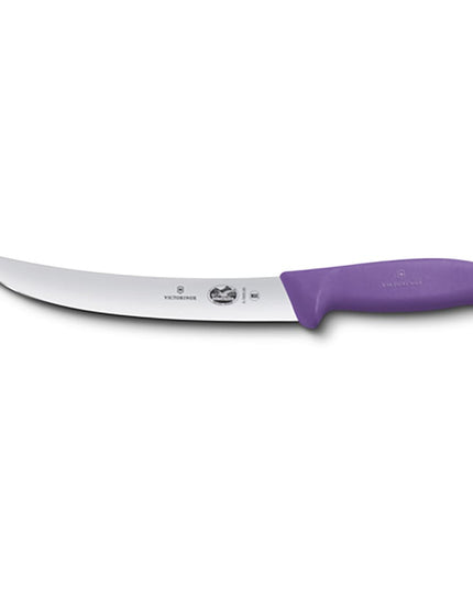 Dao Xẻ Thịt Cong Victorinox 5.7205.20 20.3 cm Cán Fibrox® Pro Tím Thép Không Gỉ
