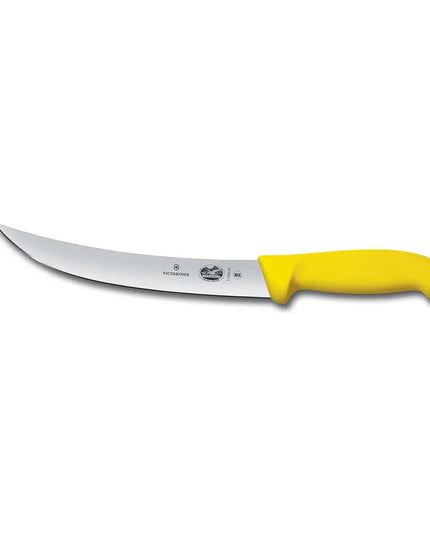 Dao Xẻ Thịt Cong Victorinox 5.7208.20 20.3 cm Cán Fibrox® Pro Vàng Thép Không Gỉ