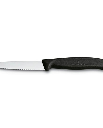 Dao Gọt Lưỡi Lượn Sóng Victorinox 6.7633 Lưỡi 8.3 cm Cán Polypropylene Đen