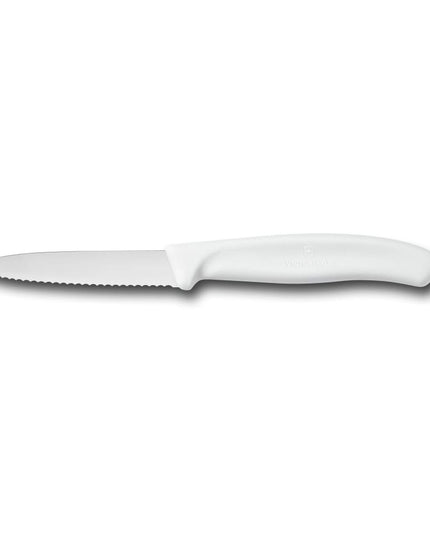 Dao Gọt Lưỡi Lượn Sóng Victorinox 6.7637 8.3 cm Cán Polypropylene Trắng
