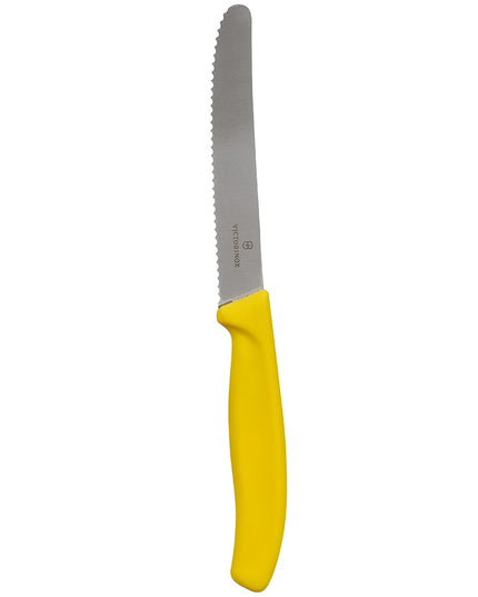 Dao Đa Năng Răng Cưa Victorinox 6.7836.L118 Lưỡi 11.4 cm Cán Polypropylene Vàng