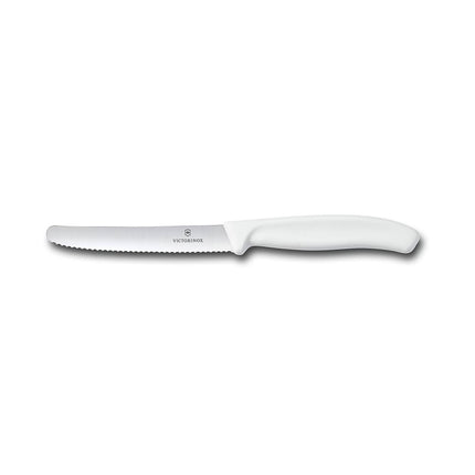 Dao Steak Victorinox 6.7837 Lưỡi Răng Cưa 11.4 cm Cán Nhựa Nylon Trắng