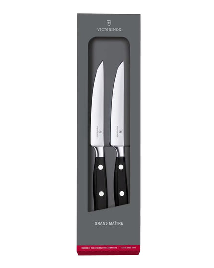 Bộ Dao Steak Grand Maître Victorinox 7.7242.2 11.9cm Cán POM Đen Thép Không Gỉ