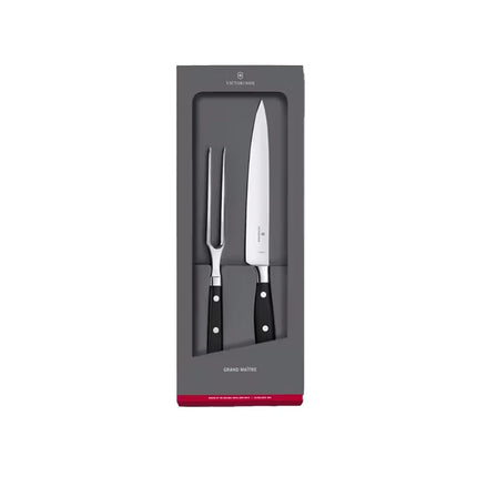 Bộ Dao Thái 2 Món Victorinox 7.7243.2 Grand Maître Cán POM Đen Thép Không Gỉ