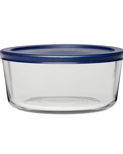 Hộp Đựng Thức Ăn Tròn Anchor Hocking 1656 ml Nắp Nhựa Xanh Dương, Thủy Tinh (85908L20)