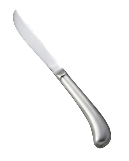 Dao Steak Winco 0015-11 Lafayette Trọng Lượng Trung Bình Hoàn Thiện Satin Thép 18/0 Cán Rỗng