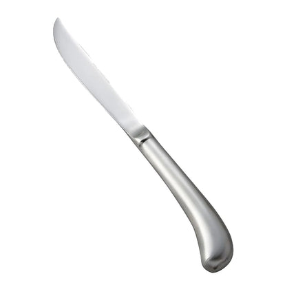 Dao Steak Winco 0015-11 Lafayette Trọng Lượng Trung Bình Hoàn Thiện Satin Thép 18/0 Cán Rỗng
