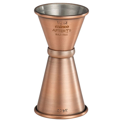 Ly Đong Đôi Winco BAJ-7AC - 15 ml & 22 ml, Thép Không Gỉ, Màu Đồng Cổ