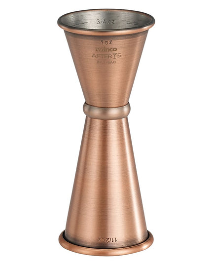 Ly Đong Đôi Winco BAJ-8AC - 30 ml & 45 ml, Thép Không Gỉ, Hoàn Thiện Đồng Cổ