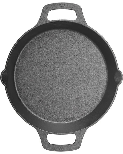Chảo Gang Tròn Winco CASD-10 26 cm Tay Cầm Kép Cảm Ứng Từ Đã Tẩm Dầu
