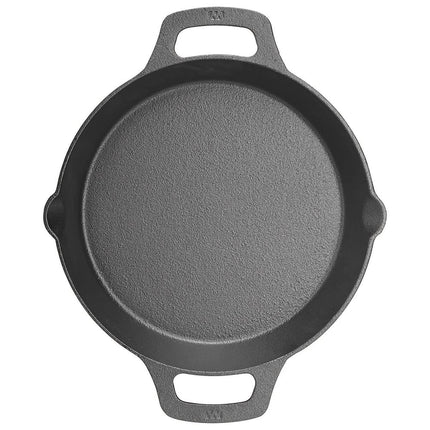 Chảo Gang Tròn Winco CASD-10 26 cm Tay Cầm Kép Cảm Ứng Từ Đã Tẩm Dầu