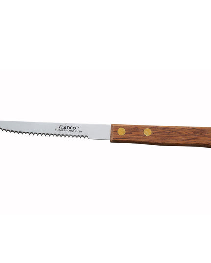 Dao Steak Winco K-35W Economy Lưỡi 10.2cm Cán Gỗ