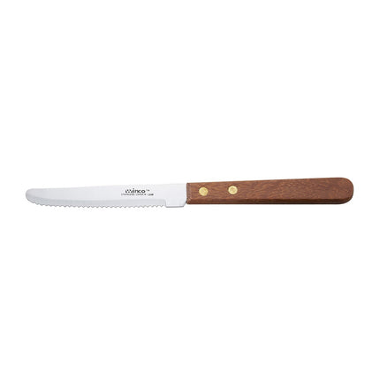 Dao Steak Winco K-55W Răng Cưa Lưỡi 11.4cm Cán Gỗ