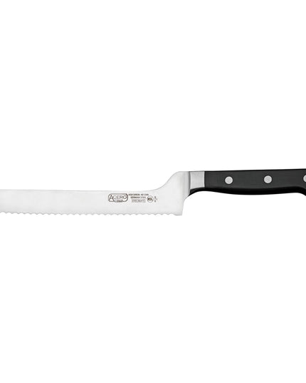 Dao Cắt Bánh Mì Winco KFP-83 20.3 cm Offset Nguyên Khối Thép Carbon Rèn Cán POM