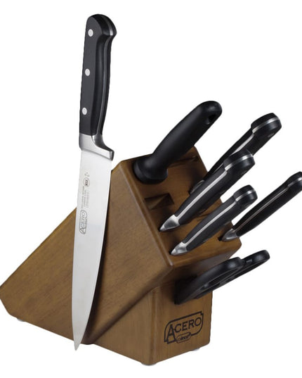 Bộ Dao Winco KFP-BLKA 8 Món Kèm Khối Gỗ