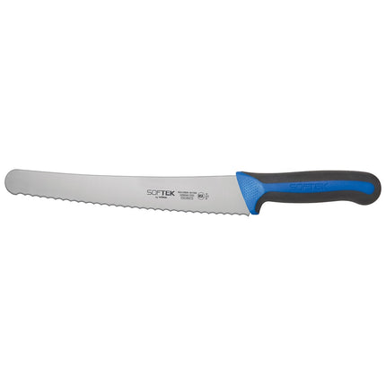 Dao Cắt Bánh Mì Winco KSTK-102 25.4 cm Lưỡi Thép Carbon Cao Cán TPR Đen/Xanh