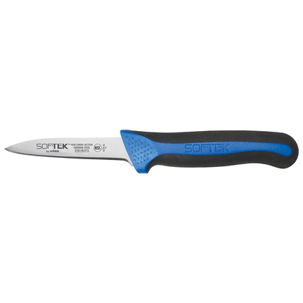 Dao Gọt Winco KSTK-30 8.3 cm Lưỡi Thép Carbon Cao Cán TPR Đen/Xanh Dương