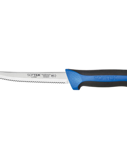 Dao Đa Năng Răng Cưa Winco KSTK-50 14 cm Lưỡi Thép Carbon Cao Cán TPR Đen/Xanh