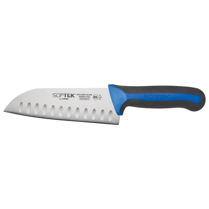 Dao Santoku Winco KSTK-70 17.8 cm Lưỡi Thép Carbon Cán TPR Đen