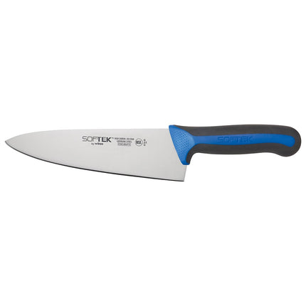 Dao Đầu Bếp Winco KSTK-80 20.3 cm Thép Carbon Cao Tay Cầm TPR Đen/Xanh