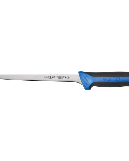 Dao Fillet Dẻo Winco KSTK-82 20.3 cm Lưỡi Thép Carbon Cao Tay Cầm TPR Đen/Xanh