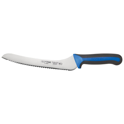 Dao Cắt Bánh Mì Cong Winco KSTK-92 22.9 cm Thép Carbon Cao Tay Cầm TPR Đen/Xanh Dương