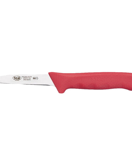 Dao Gọt Winco KWP-30R 8.3 cm Tay Cầm Polypropylene Đỏ, Thép Không Gỉ Carbon Cao