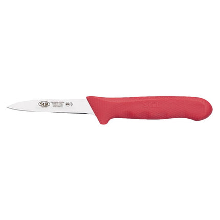 Dao Gọt Winco KWP-30R 8.3 cm Tay Cầm Polypropylene Đỏ, Thép Không Gỉ Carbon Cao