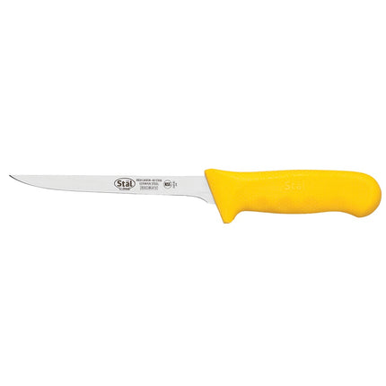 Winco KWP-61Y Dao Rọc Thịt Lưỡi Hẹp 15.2 cm Lưỡi Thép Carbon Cao Cứng Cán Nhựa Poly Màu Vàng