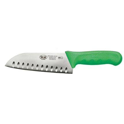 Dao Santoku Winco KWP-70G 17.8 cm Lưỡi Thép Carbon Cán Poly Xanh Lá