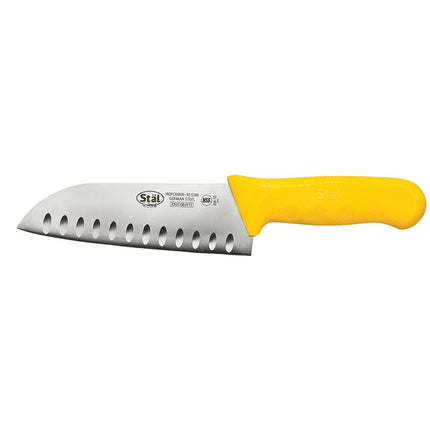 Dao Santoku Winco KWP-70Y 17.8 cm Lưỡi Thép Carbon Cao Cán Nhựa Vàng