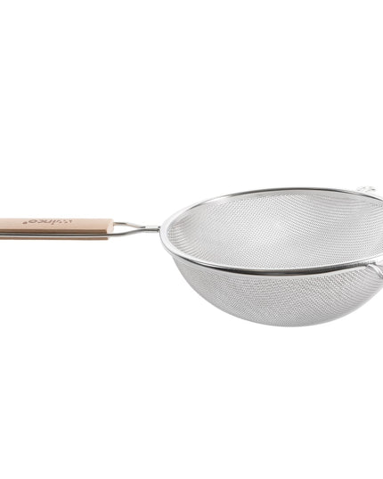 Rây Lọc Tròn Winco MS3A-8S 20.3 cm Lưới Đơn Mịn, Tay Cầm Gỗ Phẳng