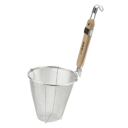 Rây Lọc Winco MSH-5 Lưới Đơn Lòng Sâu Tay Cầm Gỗ 14 x 16.5 cm Thép Không Gỉ