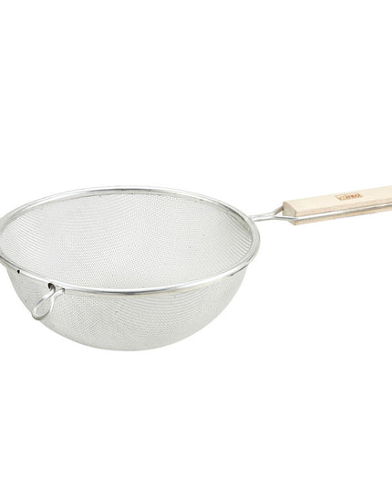 Rây Lọc Tròn Winco MSTF-6S 15.9 cm Lưới Đôi Mạ Thiếc Trung Bình Mịn Tay Cầm Gỗ