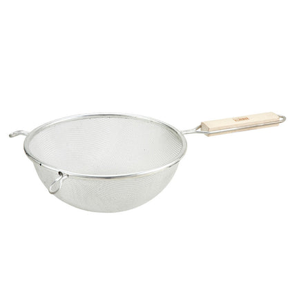 Rây Lọc Tròn Winco MSTF-6S 15.9 cm Lưới Đôi Mạ Thiếc Trung Bình Mịn Tay Cầm Gỗ