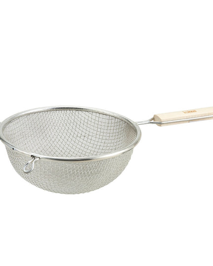 Rây Lọc Tròn Winco MSTF-8D 20.3 cm Lưới Đôi Mạ Thiếc Tay Cầm Gỗ Mịn