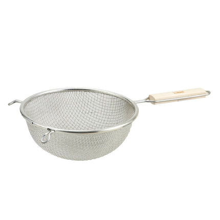 Rây Lọc Tròn Winco MSTF-8D 20.3 cm Lưới Đôi Mạ Thiếc Tay Cầm Gỗ Mịn