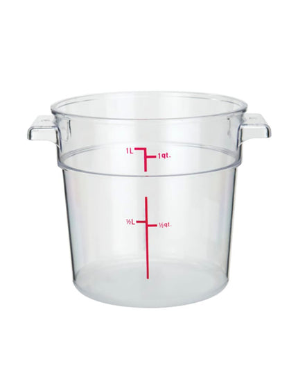 Hộp Đựng Thực Phẩm Tròn Winco PCRC-1 0.9 lít - Polycarbonate, Trong Suốt