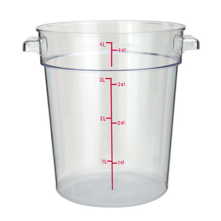 Winco PCRC-4 Hộp Đựng Thực Phẩm Tròn 3.8 lít - Polycarbonate, Trong Suốt