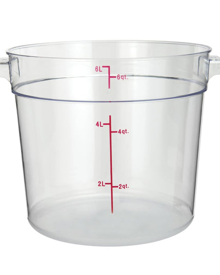 Winco PCRC-6 Hộp Đựng Thực Phẩm Tròn 5.7 lít - Polycarbonate, Trong Suốt