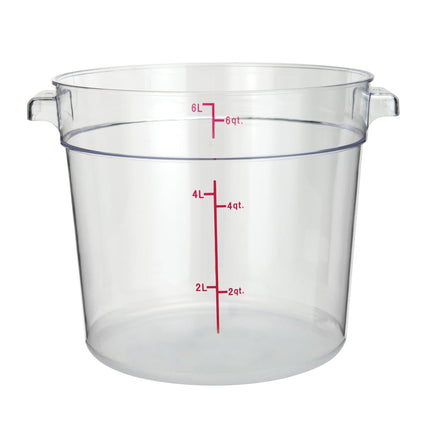 Winco PCRC-6 Hộp Đựng Thực Phẩm Tròn 5.7 lít - Polycarbonate, Trong Suốt