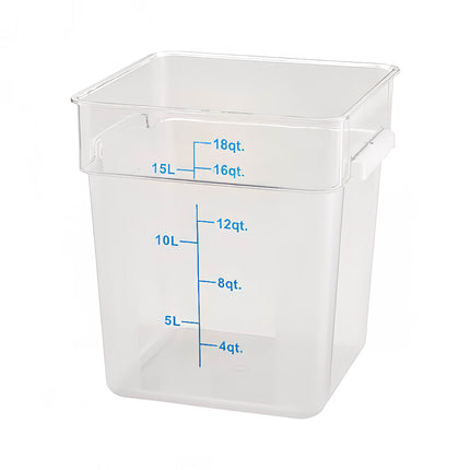 Winco PCSC-18C Hộp Đựng Thực Phẩm Vuông 17 lít Polycarbonate Trong Suốt
