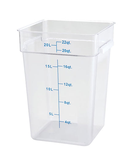 Winco PCSC-22C Hộp Đựng Thực Phẩm Vuông 20.8 lít Polycarbonate Trong Suốt