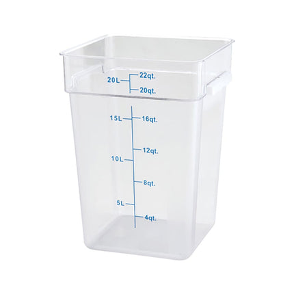 Winco PCSC-22C Hộp Đựng Thực Phẩm Vuông 20.8 lít Polycarbonate Trong Suốt