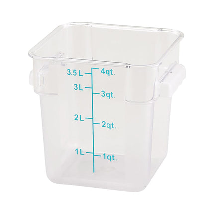 Winco PCSC-4C Hộp Đựng Thực Phẩm Vuông 3.8 lít Polycarbonate Trong Suốt