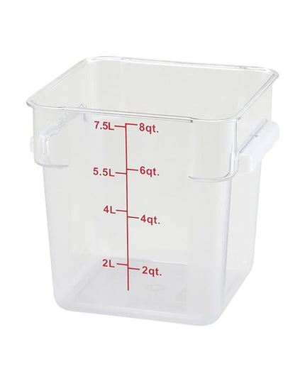 Winco PCSC-8C Hộp Đựng Thực Phẩm Vuông 7.6 lít Polycarbonate Trong Suốt