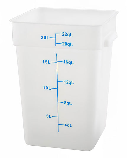 Winco PESC-22 Hộp Đựng Thực Phẩm Vuông 20.8 lít Polypropylene Trắng